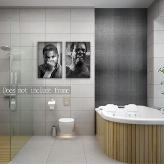 Foto 4 | Foto 4 | Lienzo Decorativo Para Pared  Divertido Juego De Baño Friday  2 Unidades  30 X 45 Cm - Venta Internacional.