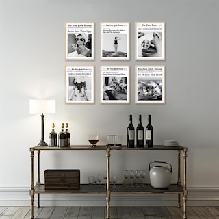 Foto 6 | Foto 6 | Arte De Pared Twnslla Trendy Newspaper Retro New York Times 8 X 10 Pulgadas - Venta Internacional.