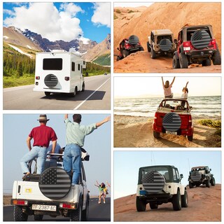 Foto 6 | Foto 6 | Funda De Repuesto Para Neumáticos Dudsoeho De Piel Impermeable Para Remolque De Autocaravana - Venta Internacional.