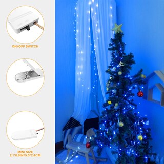 Foto 6 | Foto 6 | Batería Azul Fairy Lights Onforu De 20 Led 2 M Impermeable Paquete De 16 - Venta Internacional.