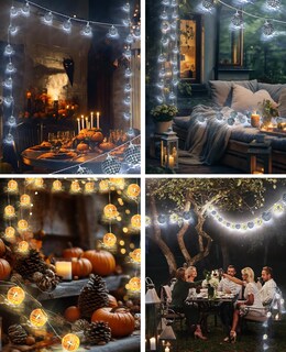 Foto 5 | Foto 5 | Cadena De Luces Tipo Bola Discoteca Acelist 20 Led 3 M Batería Y Usb Color Negro - Venta Internacional.