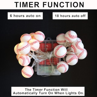 Foto 6 | Foto 6 | Cadena De Luces Led Yayfazy Baseball 20 Que Funcionan Con Pilas - Venta Internacional.