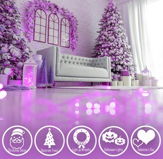 Foto 4 | Foto 4 | Cadena De Luces Holiday Essence Purple Christmas 20 6 M 100 - Venta Internacional.