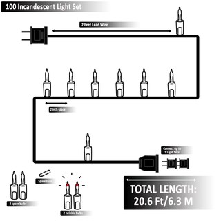 Foto 5 | Foto 5 | Cadena De Luces Holiday Essence Purple Christmas 20 6 M 100 - Venta Internacional.