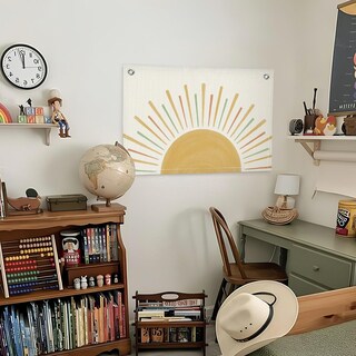Foto 3 | Foto 3 | Bandera Lacama Boho Sunshine Para Decoración De Aula 76 X 51 Cm Lino - Venta Internacional.