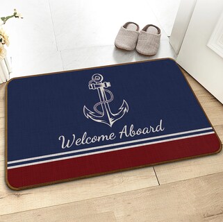 Foto 4 | Foto 4 | Felpudo Qvapt Nautical Mary Anchor Welcome Aboard 30 X 45 Cm - Venta Internacional.