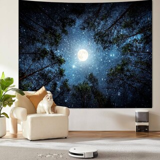 Foto 4 | Foto 4 | Tapiz Apdidl Forest Galaxy Cielo Estrellado Luna Y Estrellas 150 X 200 Cm - Venta Internacional.