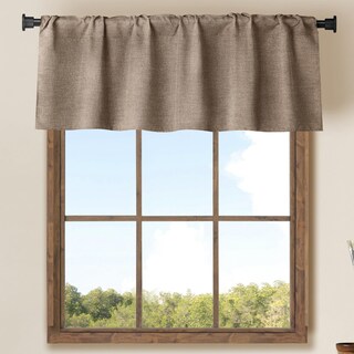Foto 1 | Foto 1 | Cenefas De Ventana Wosibo Burlap Farmhouse Design Paquete De 2 Color Marrón - Venta Internacional.