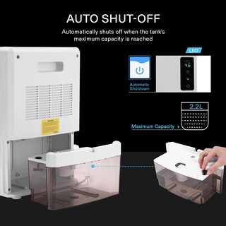 Foto 6 | Foto 6 | Mini Deshumidificador Eléctrico Vivosun Ultrasilencioso De 2200 Ml Con Temporizador - Venta Internacional.