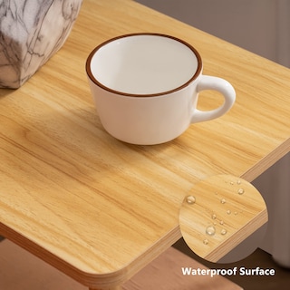 Foto 5 | Foto 5 | Mesa Auxiliar Apicizon De 2 Niveles Con Estante De Almacenamiento Y Patas De Madera Maciza - Venta Internacional.