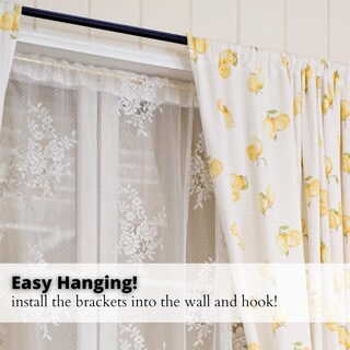 Foto 6 | Foto 6 | Barra De Cortina Yafa Home Fashion Resistente Ajustable Blanca - Venta Internacional.