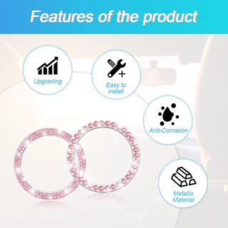 Foto 3 | Foto 3 | Pegatinas De Cristal Con Diamantes De Imitación Para Coche  Diseño De Motor  Color Rosa - Venta Internacional.