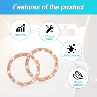 Foto 3 | Foto 3 | Calcomanías Para Anillo De Arranque De Motor Con Diamantes De Imitación Para Coche Bling  Paquete De 2 - Venta Internacional.