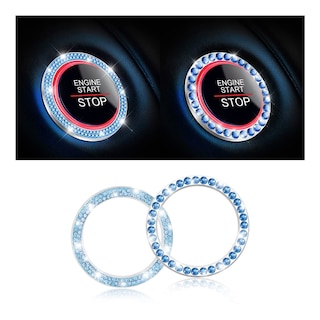 Foto 1 | Foto 1 | Pegatinas De Cristal Con Diamantes De Imitación Para Coche Diseño De Motor Color Azul - Venta Internacional.
