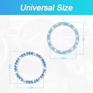 Foto 2 | Foto 2 | Pegatinas De Cristal Con Diamantes De Imitación Para Coche Diseño De Motor Color Azul - Venta Internacional.