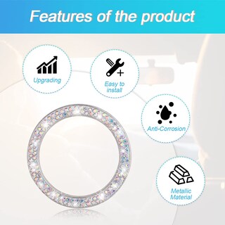 Foto 3 | Foto 3 | Calcomanías Para Anillo De Arranque De Motor Con Diamantes De Imitación Para Coche Bling  Paquete De 2 - Venta Internacional.