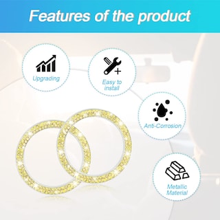 Foto 3 | Foto 3 | Calcomanías Para Anillo De Arranque De Motor Con Diamantes De Imitación Para Coche Bling Paquete De 2 - Venta Internacional.