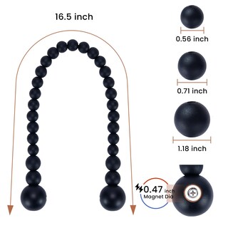 Foto 3 | Foto 3 | Juego De 4 Cuentas Magnéticas De Madera Klogtsind Para Cortinas - Venta Internacional.