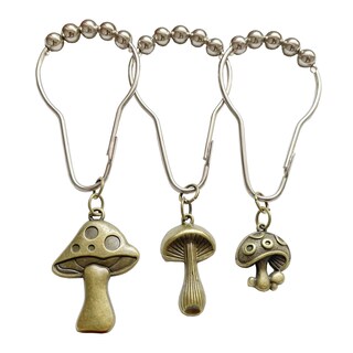 Foto 6 | Foto 6 | Ganchos Para Cortinas De Ducha Daxingbu Mushroom 12 Unidades Metal Bronce - Venta Internacional.
