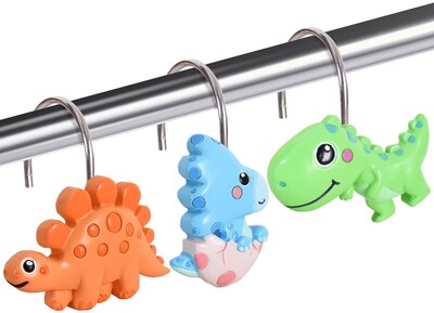 Foto 1 | Foto 1 | Ganchos Para Cortinas De Ducha Ctohn Dinosaur De Acero Inoxidable X12 - Venta Internacional.