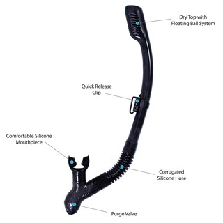 Foto 3 | Foto 3 | Snorkel Seco Kraken Aquatics Professional Con Válvula De Superficie Seca - Venta Internacional.