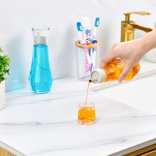 Foto 2 | Foto 2 | Dispensador De Enjuague Bucal De Vidrio Vitviti 260 Ml Con Vaso Con Tapa Juego De 2 - Venta Internacional.