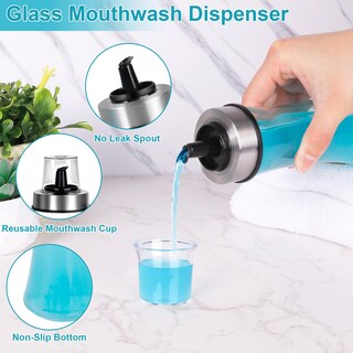 Foto 2 | Foto 2 | Dispensador De Enjuague Bucal Mytium 2 Unidades Vidrio De 200 Ml Con Tapa De Vaso - Venta Internacional.