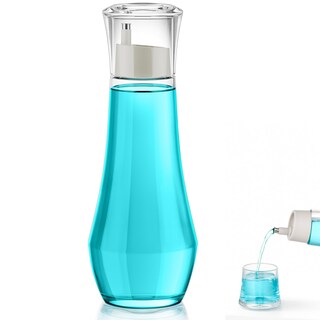 Foto 1 | Foto 1 | Dispensador De Enjuague Bucal De Vidrio Vitviti 260 Ml Con Vaso Con Tapa Transparente - Venta Internacional.