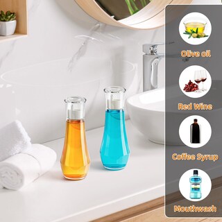 Foto 3 | Foto 3 | Dispensador De Enjuague Bucal De Vidrio Vitviti 260 Ml Con Vaso Con Tapa Transparente - Venta Internacional.