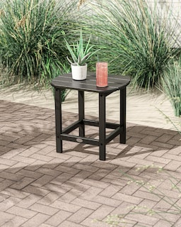 Foto 2 | Foto 2 | Mesa Auxiliar Exterior Polywood South Beach Sbt18bl Negra - Venta Internacional.