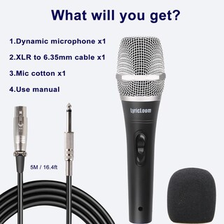 Foto 4 | Foto 4 | Micrófono Con Cable Lyricloom Professional Vocal Dynamic Silver - Venta Internacional.