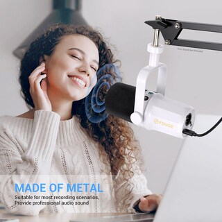 Foto 5 | Foto 5 | Micrófono Fduce Sl40 Dynamic Usb/xlr Para Podcasting Blanco - Venta Internacional.