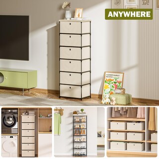 Foto 5 | Foto 5 | Cajones De Almacenamiento Cómoda Lukytower Pequeña Con 6 Cajones Color Negro - Venta Internacional.