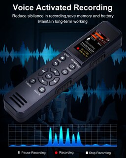 Foto 3 | Foto 3 | Grabadora De Voz Digital Highbrain Mejorada De 8 Gb Con Tarjeta Tf De 32 Gb - Venta Internacional.