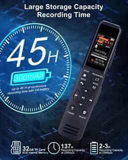 Foto 6 | Foto 6 | Grabadora De Voz Digital Highbrain Mejorada De 8 Gb Con Tarjeta Tf De 32 Gb - Venta Internacional.