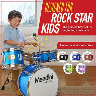 Foto 3 | Foto 3 | Batería Mendini De Cecilio Kids De 3 Piezas Con Bajo Tom Snare - Venta Internacional.