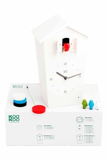 Foto 7 | Foto 7 | Reloj De Cuco Kookoo Birdhouse Blanco Diseño Moderno Con 12 Pájaros - Venta Internacional.