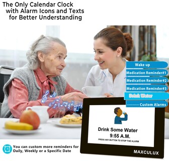 Foto 4 | Foto 4 | Reloj Digital Parlante Maxculux 19 Alarmas Con Día Y Fecha - Venta Internacional.