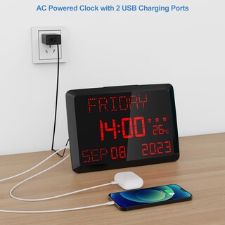 Foto 3 | Foto 3 | Reloj Digital Raynic Con Pantalla De 11.5 Pulgadas Con Temperatura - Venta Internacional.