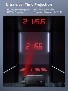 Foto 3 | Foto 3 | Proyección: Despertador Onlyee Proyector Digital Giratorio De 350° - Venta Internacional.