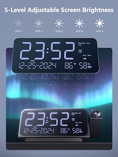 Foto 4 | Foto 4 | Proyección: Despertador Onlyee Proyector Digital Giratorio De 350° - Venta Internacional.