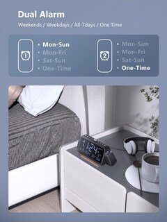 Foto 5 | Foto 5 | Proyección: Despertador Onlyee Proyector Digital Giratorio De 350° - Venta Internacional.