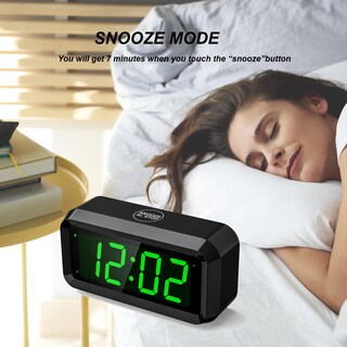 Foto 5 | Foto 5 | Reloj Despertador Digital Supleck Funciona Con Pilas De 3 Niveles De Brillo - Venta Internacional.