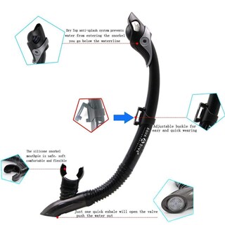 Foto 2 | Foto 2 | Snorkel Seco Aqua A Dive Sports Easy Breath Para Adultos Y Jóvenes - Venta Internacional.