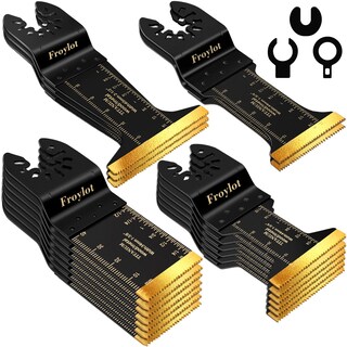 Foto 1 | Foto 1 | Cuchillas Oscilantes Para Herramientas Froylot Latest Titanium Juego De 18 Piezas - Venta Internacional.