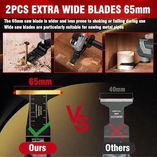 Foto 4 | Foto 4 | Cuchillas Oscilantes Para Herramientas Froylot Latest Titanium Juego De 18 Piezas - Venta Internacional.