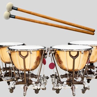 Foto 4 | Foto 4 | Timpani Mallets Timber Drum Co. Fieltro Mediano Con Asas De Abedul - Venta Internacional.