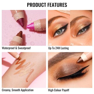 Foto 5 | Foto 5 | Sombra De Ojos En Barra Oulac Shimmer Blue  3 8 Ml  Impermeable  Vegana - Venta Internacional.