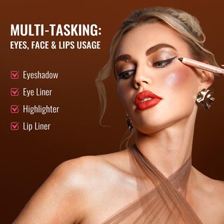 Foto 6 | Foto 6 | Sombra De Ojos En Barra Oulac Shimmer Blue  3 8 Ml  Impermeable  Vegana - Venta Internacional.