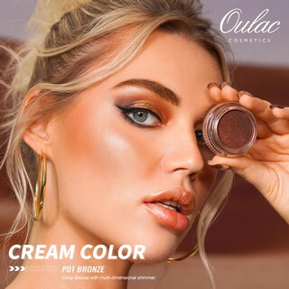 Foto 7 | Foto 7 | Sombra De Ojos En Crema Oulac Light Pearl Waterproof 6 Ml P04 Vegan - Venta Internacional.